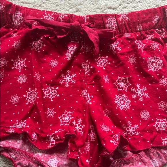 Snowflake, flannel sleep or lounge shorts - Picture 3 of 3